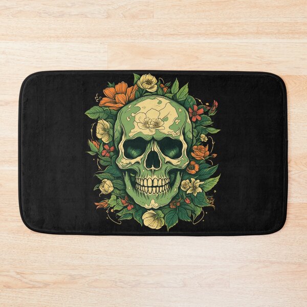 Item preview, American Traditional Floral Skull designed and sold by Goku Creations.