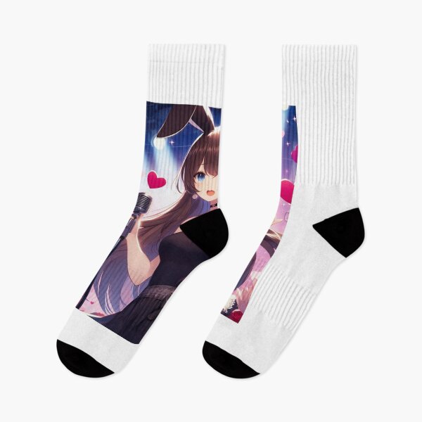 Item preview, Cute Anime Bunny girl valentine Day wearing dress singing and dancing (silvergoldvisionary) designed and sold by SGVisionary.