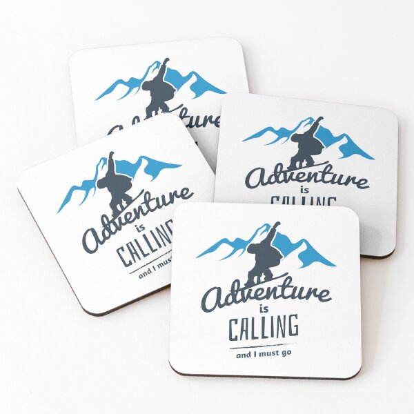 Item preview, Snowboarding Adventure is Calling, and I Must Go: Snowboard Winter Sports designed and sold by artworkathome.