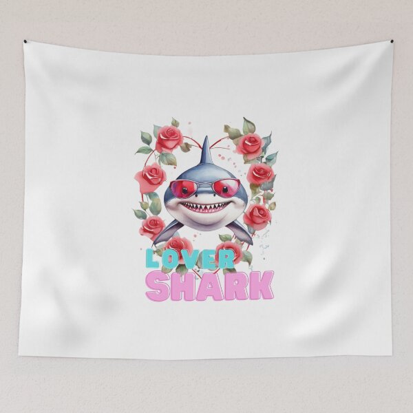 Item preview, Shark Lover  Collection Gift for Valentine ,Clothing and Decoration, Watercolour Design designed and sold by Sitred123.