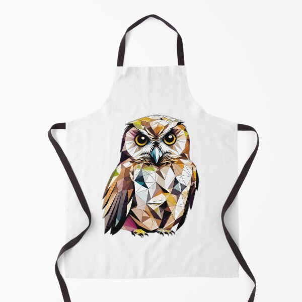 Item preview, Brown Tawny Owl Geometric Shaped Artwork designed and sold by Geonimalia.