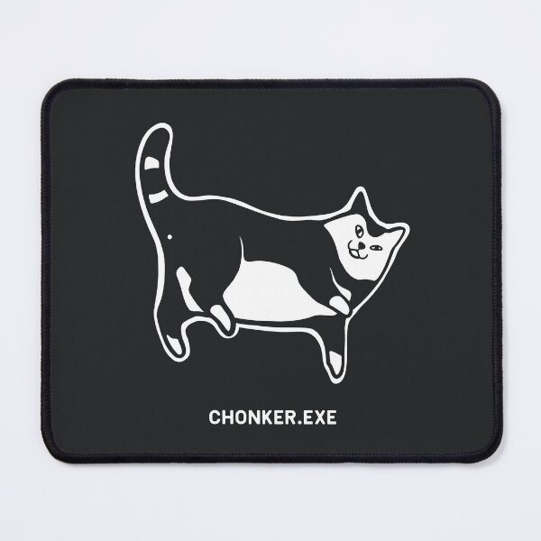 Item preview, Cat exe has stopped working. Cute chonker laying on the floor in white ink designed and sold by martodesign.