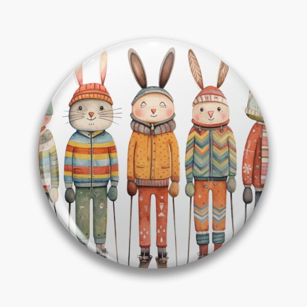 Item preview, Five Rabbits Skiing designed and sold by EvgeniiaSim.
