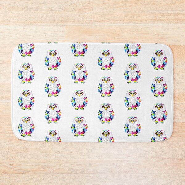 Item preview, Coloured Snowy Owl Geometric Shaped Artwork designed and sold by Geonimalia.
