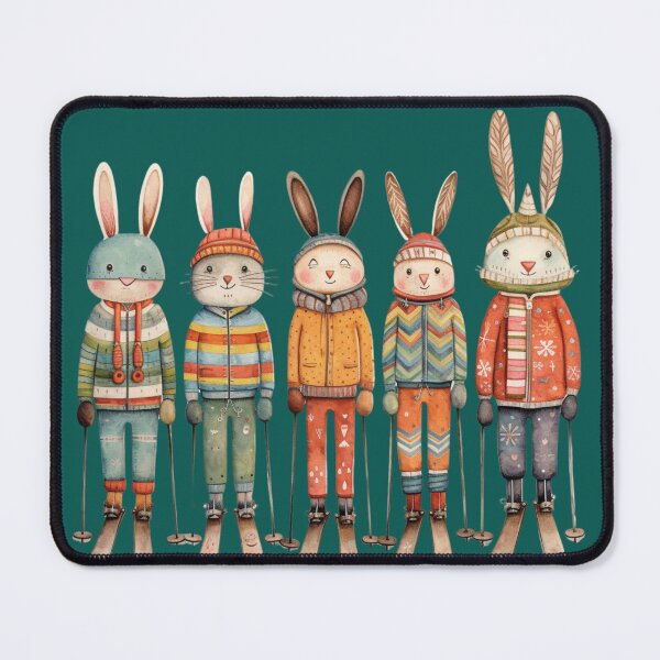 Item preview, Five Rabbits Skiing designed and sold by EvgeniiaSim.