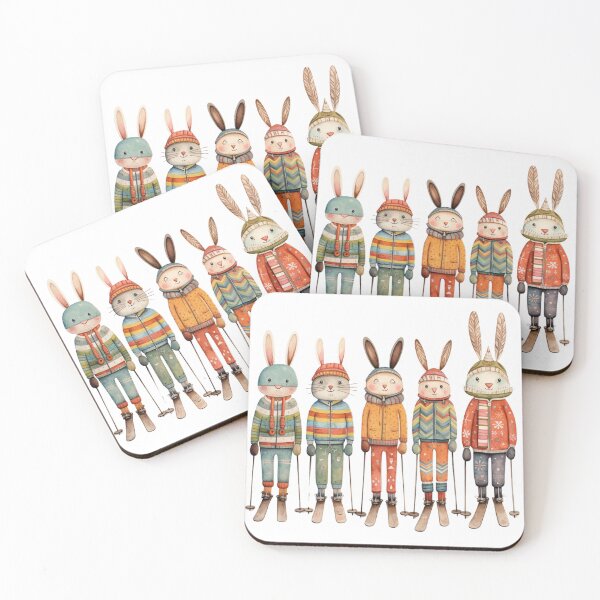 Item preview, Five Rabbits Skiing designed and sold by EvgeniiaSim.