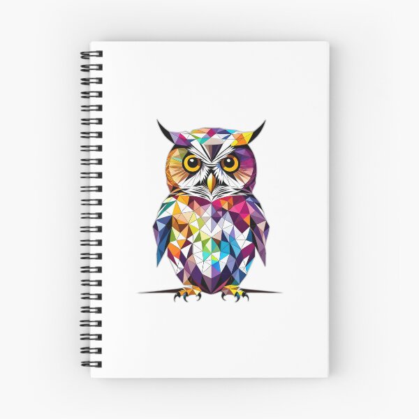 Item preview, Coloured Spotted Owl Geometric Shaped Artwork designed and sold by Geonimalia.