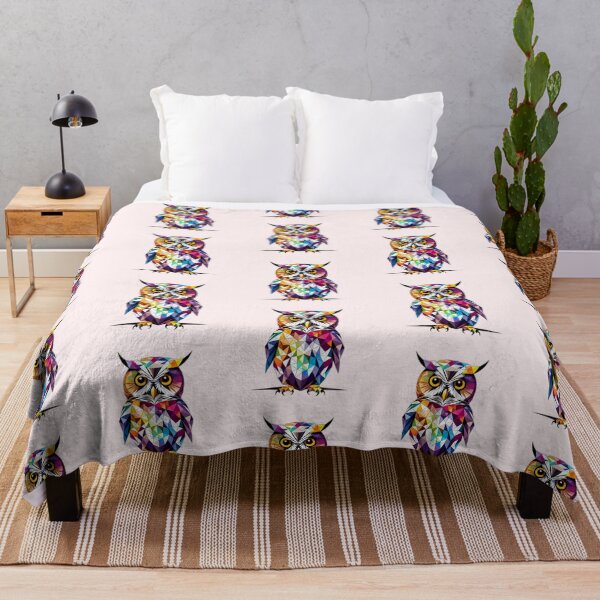 Item preview, Coloured Spotted Owl Geometric Shaped Artwork designed and sold by Geonimalia.