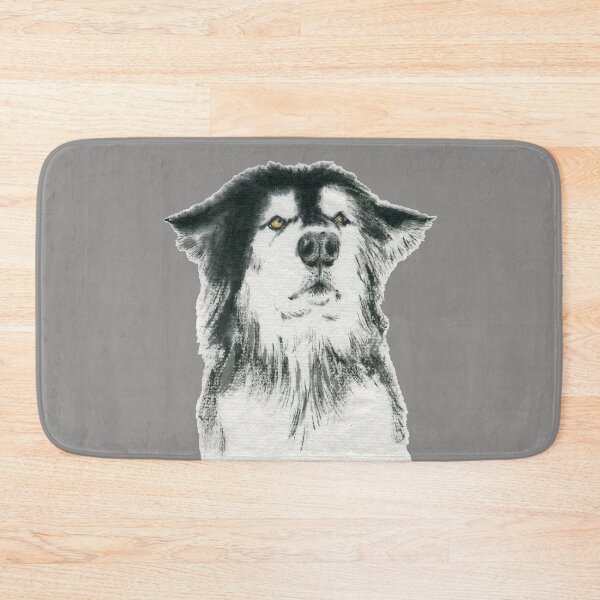 Item preview, Alaskan Malamute Dan Hua's Portrait in Ink Wash designed and sold by huangtingart.
