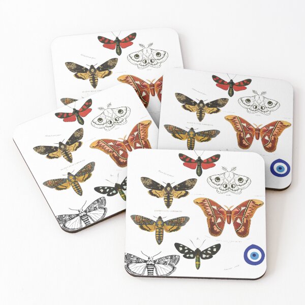 Item preview, Moths with Evil Eye Omens (larger) designed and sold by billbunkum.