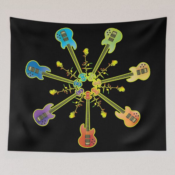 Item preview, Electric guitars in fluorescent circle designed and sold by Artbellachi.