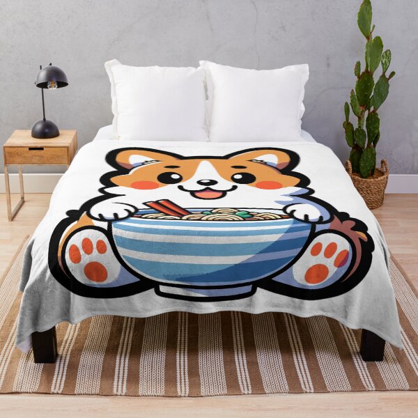 Item preview,  cute corgi in front of a bowl of ramen designed and sold by nkhookysun.