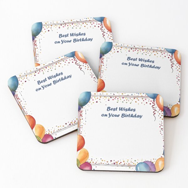 Item preview, Water color birthday wishes greeting card with balloons designed and sold by EG Creativity Art.