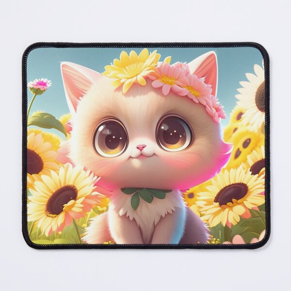 Item preview, Cat Serenity Among Sunflowers designed and sold by CutesyKoala.