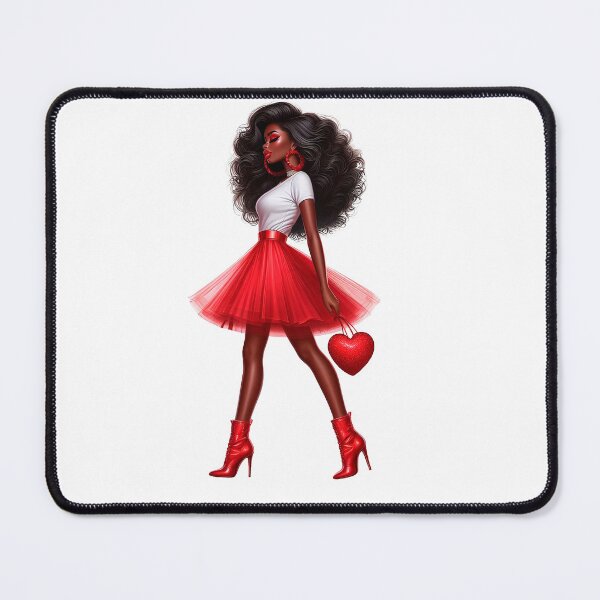 Item preview, Valentine´s Day Afro Girl Design, Fashion Woman, Red Valentine Design designed and sold by gabrielakrall.