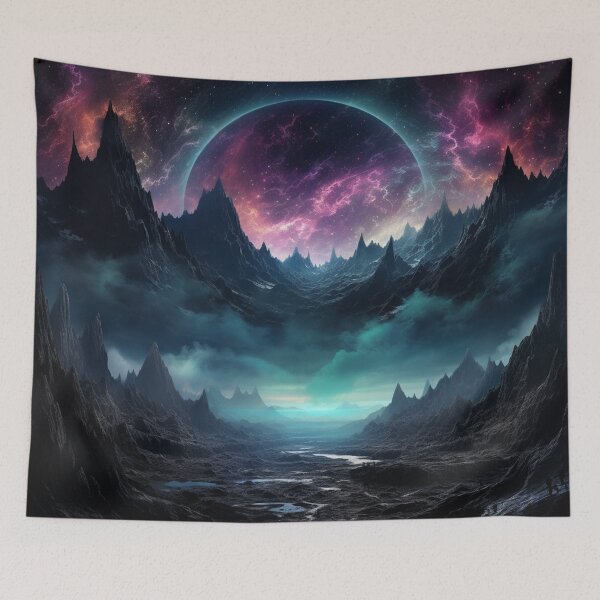 Item preview, Dark Fantasy Landscape - Black Hole Rising designed and sold by Fantasy Masterpiece.
