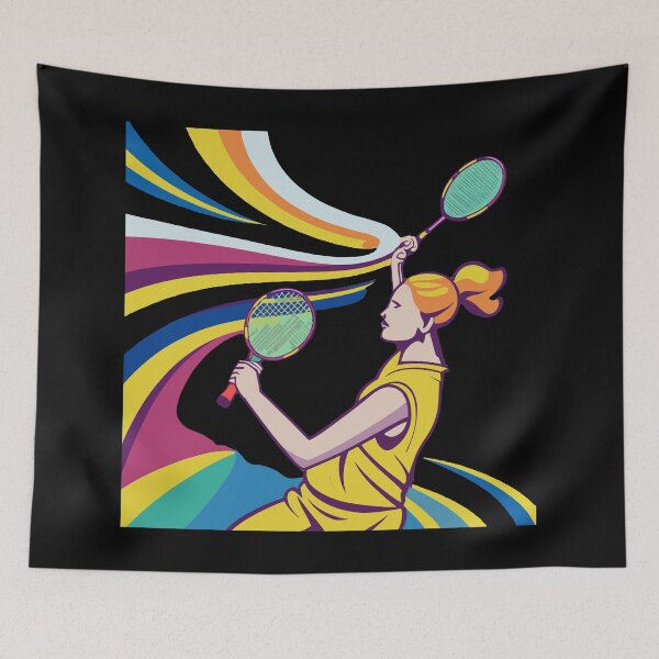 Item preview, Badminton - racket, net and ball designed and sold by desinganddecor.