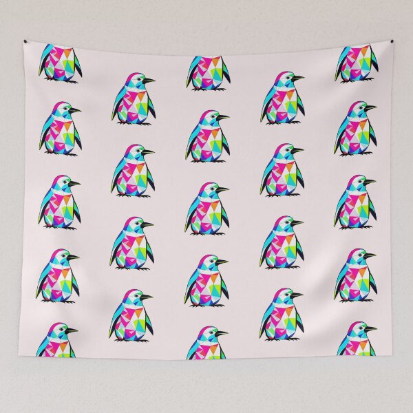 Item preview, Coloured Penguin Geometric Shaped Artwork designed and sold by Geonimalia.