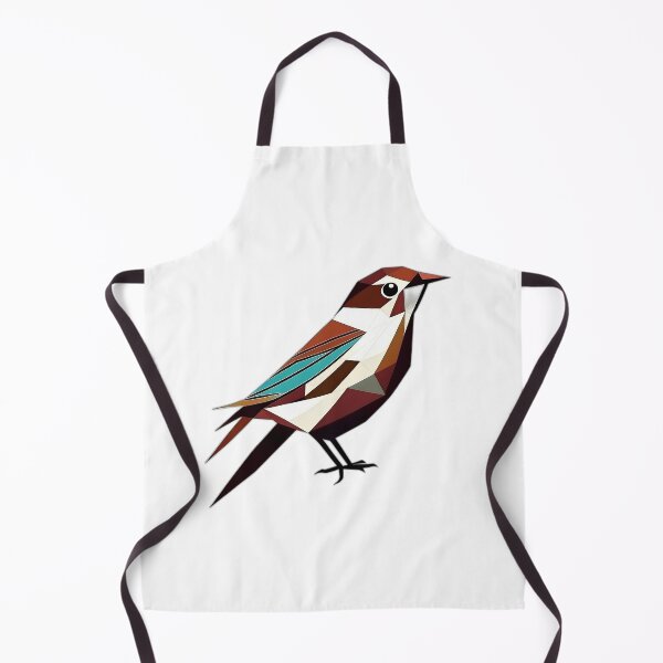 Item preview, Cute Brown Sparrow Bird Geometric Shaped Artwork designed and sold by Geonimalia.