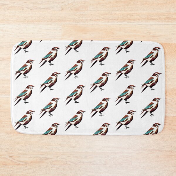 Item preview, Cute Brown Sparrow Bird Geometric Shaped Artwork designed and sold by Geonimalia.