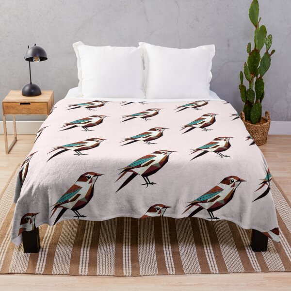 Item preview, Cute Brown Sparrow Bird Geometric Shaped Artwork designed and sold by Geonimalia.