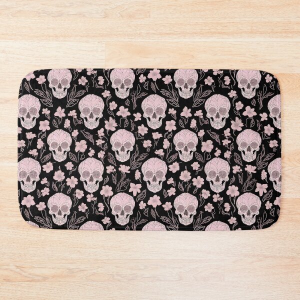 Item preview,  Pink Floral Design and Skulls Pattern designed and sold by ossiagraphics.