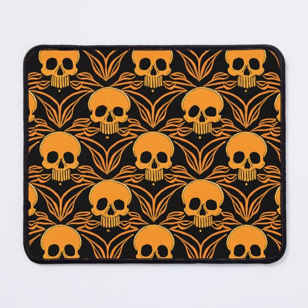 Item preview, Orange Skulls Pattern designed and sold by ossiagraphics.