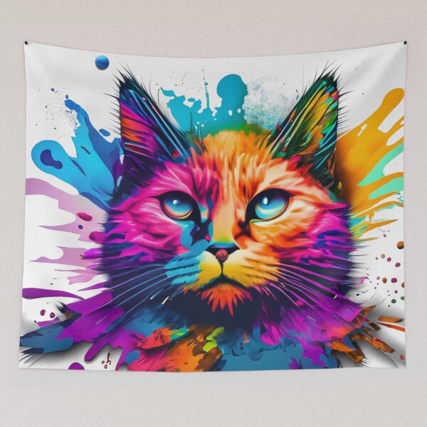 Item preview, Cat painted in watercolor designed and sold by Firas Aljazzar.