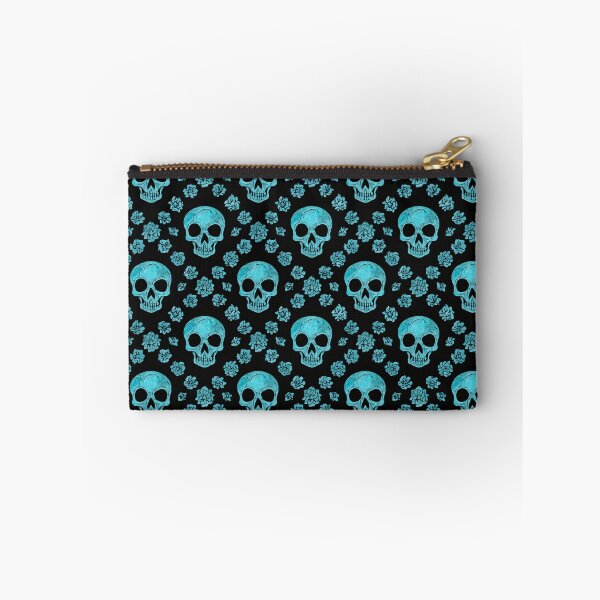 Item preview, Blue Flowers and Skulls Pattern designed and sold by ossiagraphics.