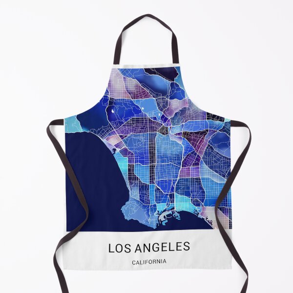 Item preview, Los Angeles California Named City Map - Marine Blue designed and sold by StylishStacks.