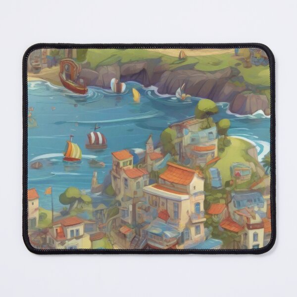 Item preview, seamless seaside cartoon  designed and sold by PKTPOD99.