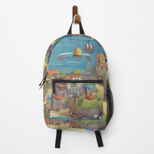 Item preview, seamless seaside cartoon designed and sold by PKTPOD99.