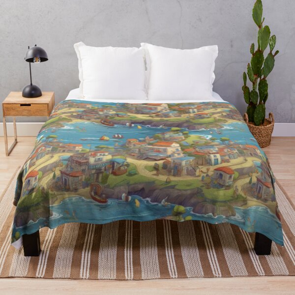 Item preview, seamless seaside cartoon designed and sold by PKTPOD99.