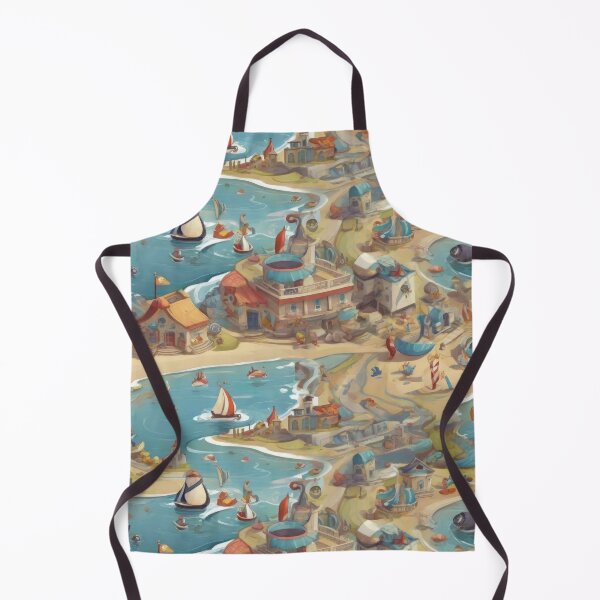 Item preview, Pattern seaside cartoon designed and sold by PKTPOD99.