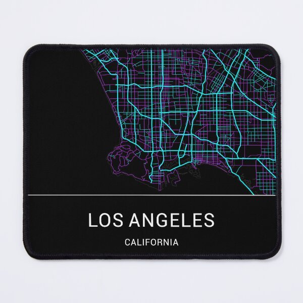 Item preview, Los Angeles California Named City Map - Neon Fantasy designed and sold by StylishStacks.