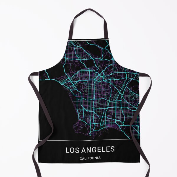 Item preview, Los Angeles California Named City Map - Neon Fantasy designed and sold by StylishStacks.