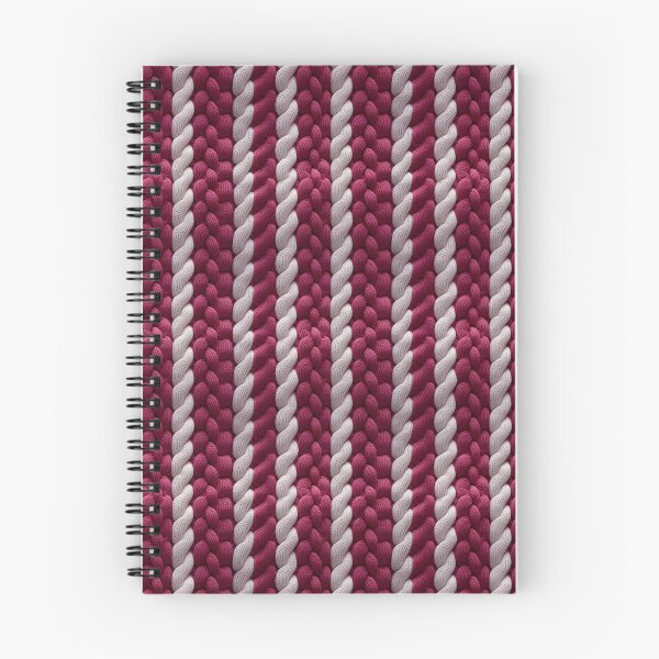 Item preview, Cozy Knitted Pattern - Crimson & Cream Interlace designed and sold by Pati-Design.