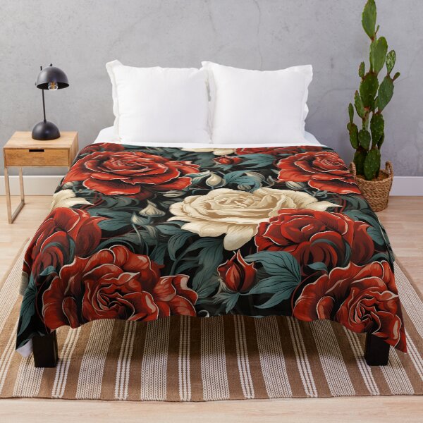 Item preview, Red & white Rose Vintage style designed and sold by MuteluArtwork.