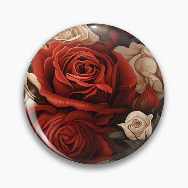 Item preview, Red & white Rose Vintage style designed and sold by MuteluArtwork.