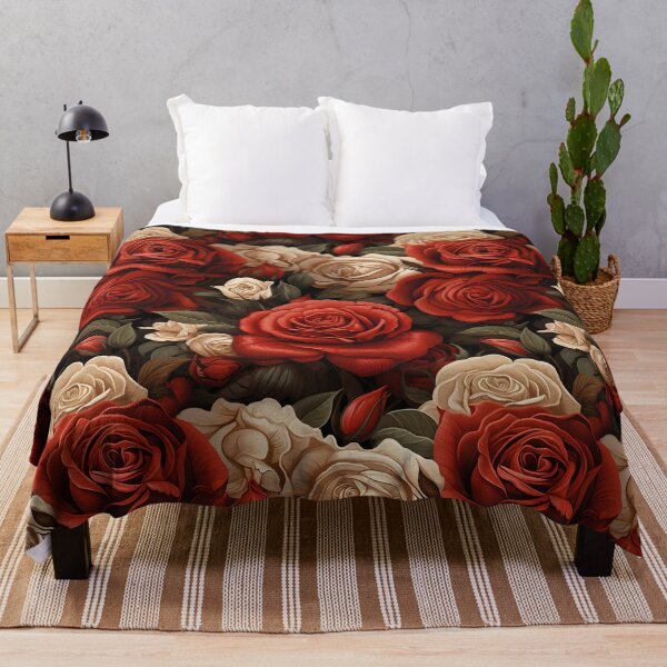 Item preview, Red & white Rose Vintage style designed and sold by MuteluArtwork.