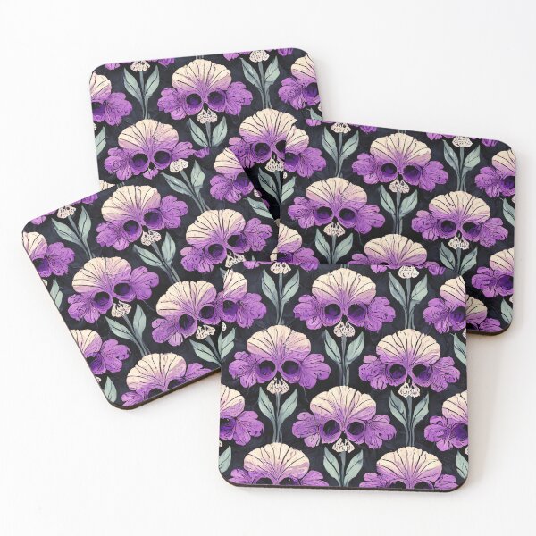 Item preview, Purple Skull Orchid Pattern designed and sold by ossiagraphics.