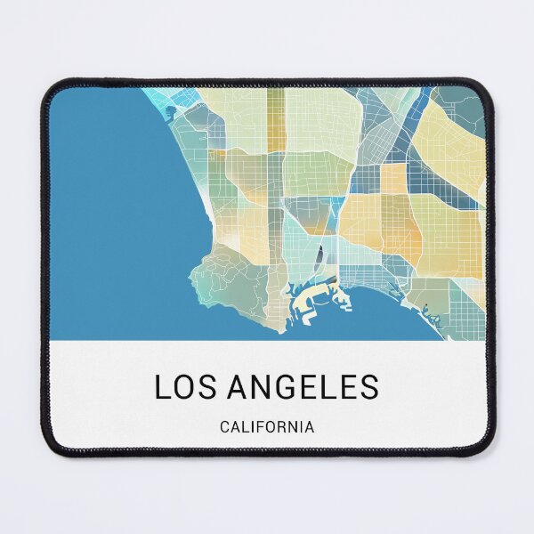 Item preview, Los Angeles California Named City Map - Pastel Color Scheme designed and sold by StylishStacks.