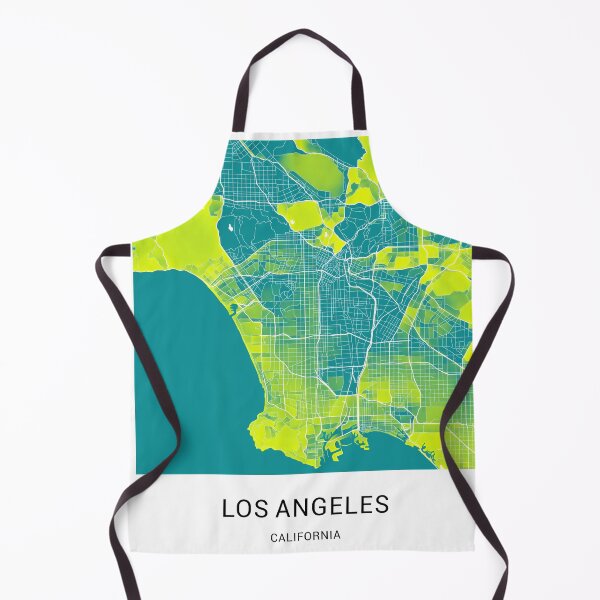 Item preview, Los Angeles California Named City Map - Green-Yellow Duotone designed and sold by StylishStacks.