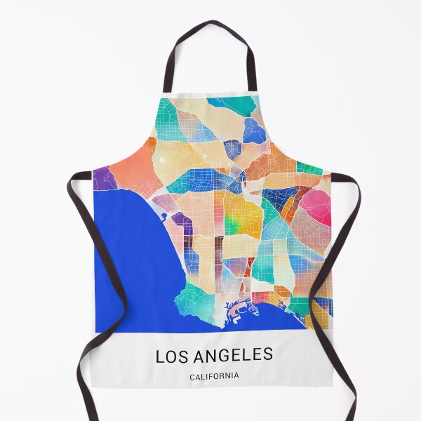 Item preview, Los Angeles California Named City Map - Tropical Rainbow Scheme designed and sold by StylishStacks.