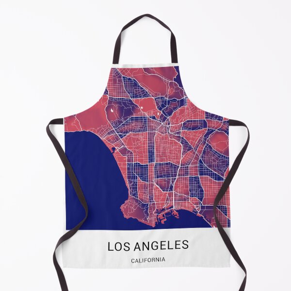 Item preview, Los Angeles California Named City Map - Red-Blue Duotone designed and sold by StylishStacks.