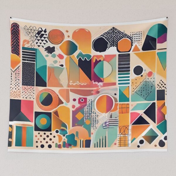 Item preview, Abstract Geometric Symphony: Shapes in Artful Arrangements (289) designed and sold by WASjourney.