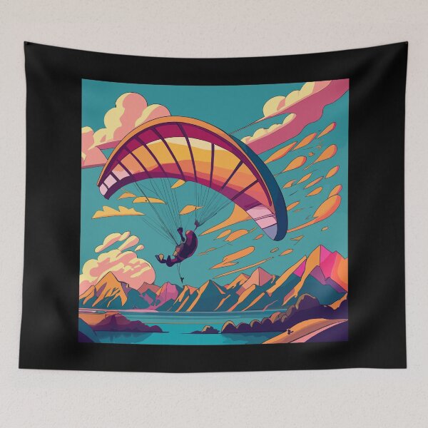 Item preview, Paragliding - view of mountains, rivers and lakes designed and sold by desinganddecor.