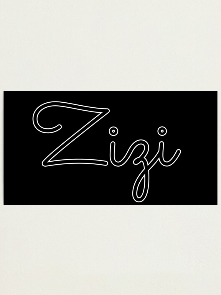Writing Zizi Name Label (Black)