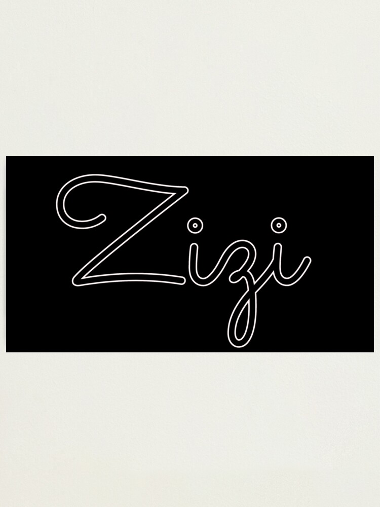 Writing Zizi Name Label (Black)