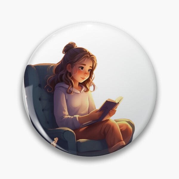 Item preview, Little Girl Sitting and Reading With Meow designed and sold by SpicyOne.